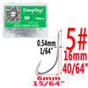 Simpleyi 100pcs 1#-14# Series Bait Hooks