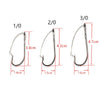 10pcs/lot Sizes 1/0-3/0 Weedless Hooks