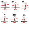 10Pcs/Lot Cross Line Bearing Rolling Swivel