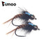 Bimoo 6Pcs/Lot #8 #10 #12 Tungsten Bead Head Flash Back Pheasant Tail Nymph Fly