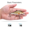 TREHOOK 3Pc/Set 7/7.5/8.5cm Floating Crankbait Set
