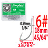 Simpleyi 100pcs 1#-14# Series Bait Hooks