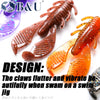B&U 3/15Pcs WANGDAO01 50mm 1.3g Sinking Soft Plastic Craw Lure