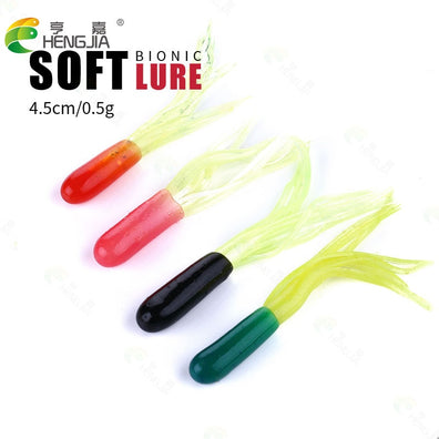 Hengjia 50Pc/Pack 4.5cm 0.8g Soft Plastic Tube Baits