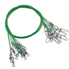 10Pcs/lot 50cm Heavy Duty 150Lbs/68kg Steel Wire Leader with Swivel