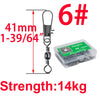 100pcs/box 4# To 14# Interlock Snap Ball Bearing Swivel Rolling Solid Rings