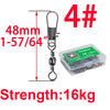 100pcs/box 4# To 14# Interlock Snap Ball Bearing Swivel Rolling Solid Rings