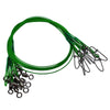 10Pcs/lot 50cm Medium Duty 88Lbs/40Kg Steel Wire Leader with Swivel