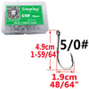 Barbed Bait Hooks 50pcs/Box