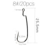 Supercontinent 20Pcs Offset Bait Hook