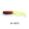 10PCS/lot 5.5cm Artificial Soft Plastic Tube Lures