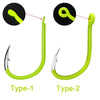 Fluorescent Fishing Bait Hooks - 50pcs/Lot