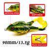 Proleurre 1PC Double Propeller Soft Silicone Pro Frog Bait