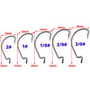 BadgerKing Wide Gap Texas Bait Hooks 50pcs/set