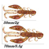 WDAIREN 10Pcs/Lot  50mm/70mm Soft Plastic Craw Bait