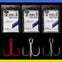 15pcs/box 3 colors treble Hooks High Carbon Steel Treble Overturned Hooks Fishing Tackle Round Bend Treble For Bass