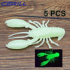 Cerill 5Pcs/Lot 9cm 12g Soft Plastic Crawfish Lure