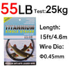 Kink-Resistant Nickel Titanium Fishing Leader - 6LB-124LB 15ft/4.6m
