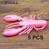 Cerill 5Pcs/Lot 9cm 12g Soft Plastic Crawfish Lure