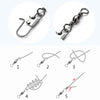 100pcs/box 4# To 14# Interlock Snap Ball Bearing Swivel Rolling Solid Rings