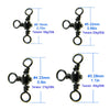 THKFISH 100Pc Black Nickel Fishing Swivels