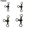 THKFISH 100Pc Black Nickel Fishing Swivels