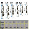 100pcs/box 4# To 14# Interlock Snap Ball Bearing Swivel Rolling Solid Rings