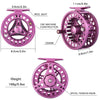 Sougayilang FYL5/6-P 5/6WT Pink Fly Fishing Reel