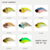 PERO LHB034 55mm 13g VIB Sinking Lipless Crankbait