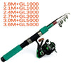 Ghotda 1.8-3.6M Telescopic Fishing Rod + Reel Combo Set