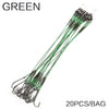 FLYSAND 50LB 20Pcs/Lot Steel Wire Leader with #1 Hook with Swivel