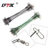 FTK 20pcs 16/20/25cm Stainless Steel Wire Leader With Swivel