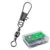 100pcs/box 4# To 14# Interlock Snap Ball Bearing Swivel Rolling Solid Rings