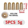 LUSHAZER 5pcs/lot 1.8g/3.5g/5g/7g/10g Cylinder Copper Dropshot Weights