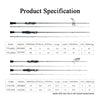 Kuying Teton 1.75m/1.8m 2PC Carbon Spinning/Casting Fast Action Rod