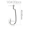 Supercontinent 20Pcs Offset Bait Hook