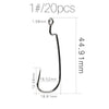 Supercontinent 20Pcs Offset Bait Hook