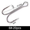FTK 10-20pcs 2 4 6 1/0 2/0 3/0# Double Frog Fishing Hooks