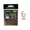 Hirisi 15pcs PTFE Coated 2# - 10# Micro Barbed Hook