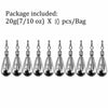 THKFISH 10pcs/lot 3.5g/5g/7g/10g/14g Fishing Sinker Weights
