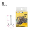 Hunthouse 1# 2# 4# 6# 1/0 2/0 Stainless Double Frog Hook