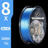 VividWorld 100m Colorfast 8 Strand PE Braided Fishing Line