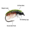 ICERIO 6Pcs/Lot UV Scud Nymph Fly