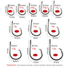 Bimoo 50pcs/Lot 1 1/0 2/0 3/0 4/0 5/0 6/0 7/0 8/0 9/0 10/0 Circle Hooks