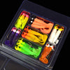 Metal Jig Head Hooks & Plastic Multicolored Grubs Lure Set - 34PCS