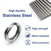 9KM Stainless Split Rings - 50/100/200pc