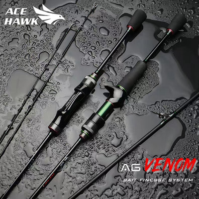 Ace Hawk AG VENOM BFS Ultralight Spinning/Casting Rod 1.68m/2.1m 2/3PC