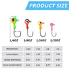 Jshanmei 1/32 1/16 1/8 1/4OZ Jig Head Hook Sets
