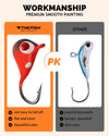 THKFISH 50pcs Ice Fishing Jig Hook Kit