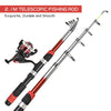 Lixada 2.1M/6.88FT Telescopic Spinning Fishing Rod Full Combo Kit